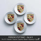 Porsche Wheel Center Caps Set of 4 – 76mm & 65mm OEM Style Replacement Hub Caps for Porsche Alloy Wheels – Premium ABS Rim Center Covers