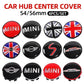 Mini Wheel Center Caps Pack of 4 – 54mm & 56mm OEM Style Replacement Hub Caps for Mini Cooper Wheels – Premium ABS Rim Center Caps