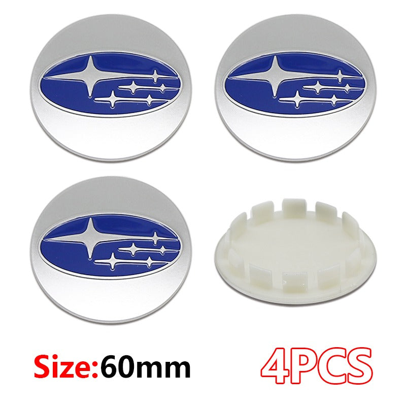 Subaru Wheel Center Caps Set of 4 – 60mm OEM Style Replacement Hub Caps for Subaru Alloy Wheels – Premium ABS Snap-On Rim Center Covers