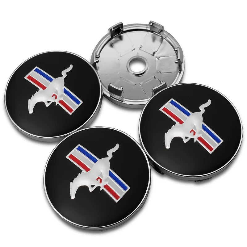 Ford Mustang Wheel Center Cap – OEM-Style Premium Hub Cap Replacement (4 PC Set)