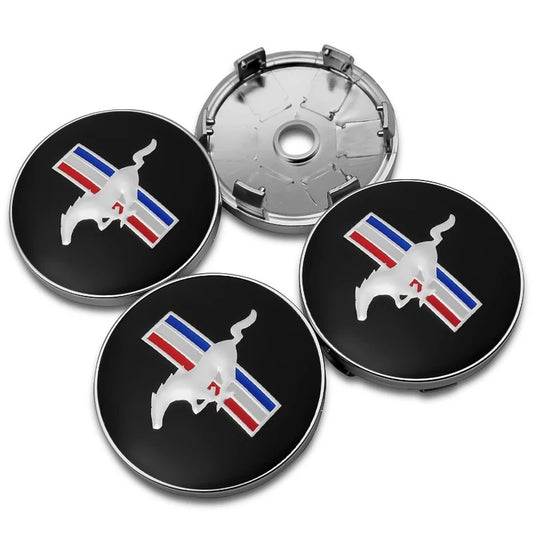 Ford Mustang Wheel Center Cap – OEM-Style Premium Hub Cap Replacement (4 PC Set)