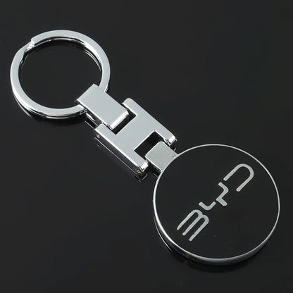 BYD Metal Keychain – Premium BYD Logo Car Key Ring | Black & Red | 89×34mm | 34g Luxury Auto Keychain
