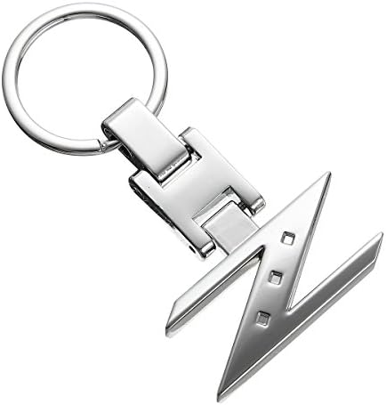 Nissan Chrome Metal Keychain – Premium Nissan Logo Key Ring | Zinc Alloy Car Keychain | 90×34mm | 38g