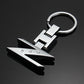 Nissan Chrome Metal Keychain – Premium Nissan Logo Key Ring | Zinc Alloy Car Keychain | 90×34mm | 38g