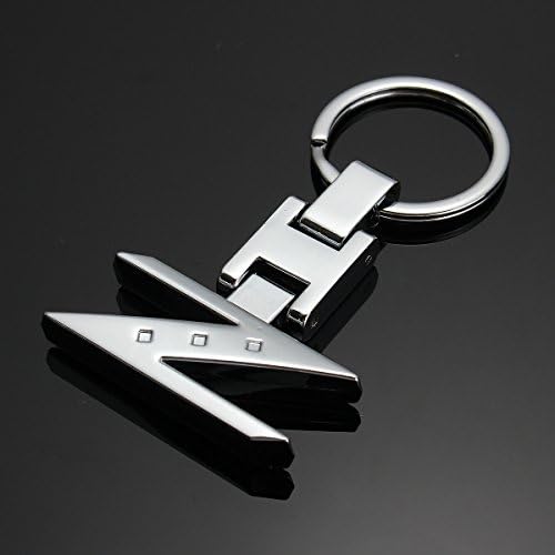 Nissan Chrome Metal Keychain – Premium Nissan Logo Key Ring | Zinc Alloy Car Keychain | 90×34mm | 38g