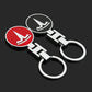 Tesla Metal Keychain – Premium Tesla Logo Key Ring | Black & Red | Zinc Alloy Car Keychain | 90×34mm | 36g