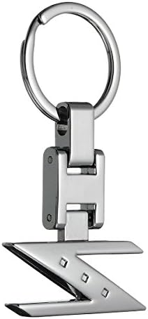 Nissan Chrome Metal Keychain – Premium Nissan Logo Key Ring | Zinc Alloy Car Keychain | 90×34mm | 38g