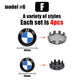 BMW Wheel Center Cap – Black & Chrome 4-Piece Center Hub Badge Set