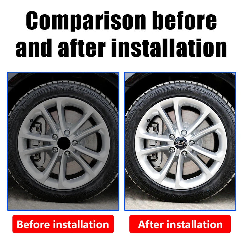 Hyundai Wheel Center Cap – OEM Style Hub Cap Badge (Set of 4 PCs)