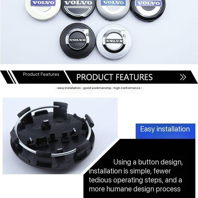 Volvo Wheel Center Cap 64mm – OEM Style Hub Cap (Single)