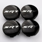 Dodge SRT Wheel Center Caps Set of 4 – 63mm OEM Style Replacement Hub Caps for Dodge SRT Alloy Wheels – Premium ABS Snap-On Rim Center Covers