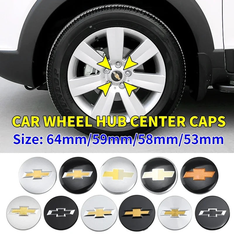 Chevrolet Wheel Hub Center Caps – Set of 4