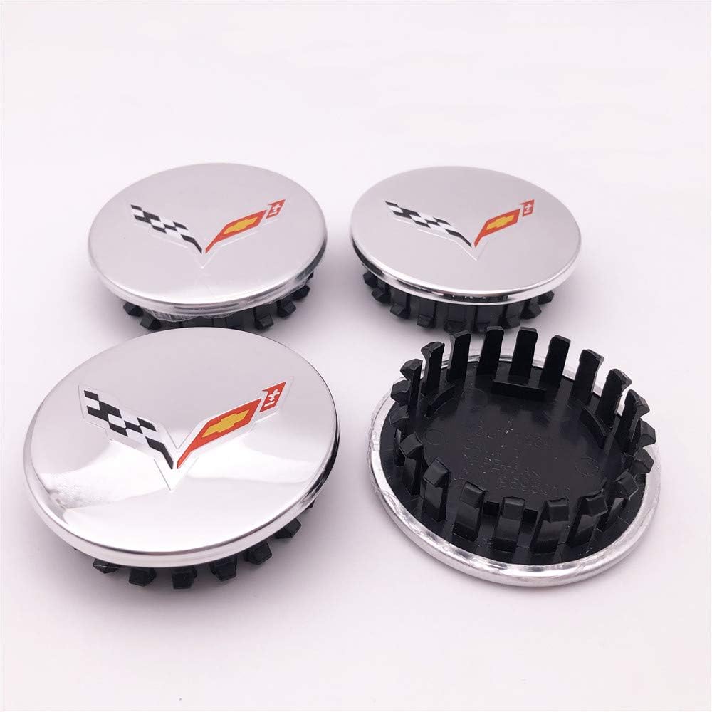 Chevrolet Corvette Crossed Flags Wheel Center Cap – Set of 4 PCS
