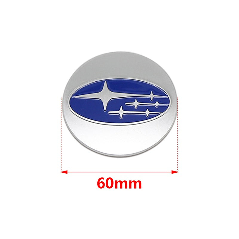 Subaru Wheel Center Caps Set of 4 – 60mm OEM Style Replacement Hub Caps for Subaru Alloy Wheels – Premium ABS Snap-On Rim Center Covers