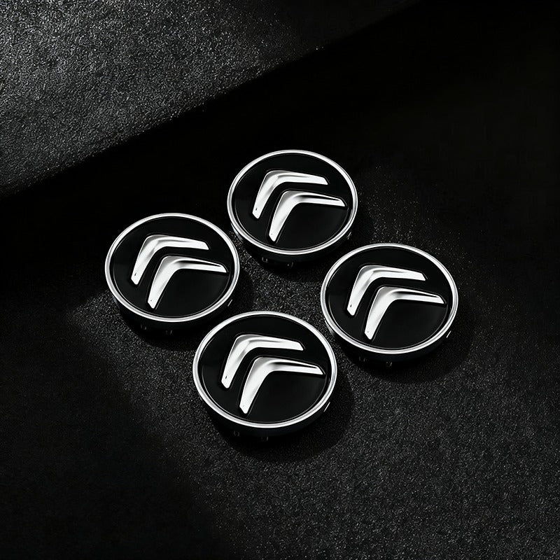 Citroën Wheel Center Cap – Set of 4 PCS (Black / Silver / Red)