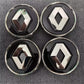 Renault Wheel Center Caps Set of 4 – 57mm & 60mm OEM Style Replacement Hub Caps for Renault Alloy Wheels – Premium ABS Rim Center Covers