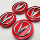 Acura Wheel Center Caps 69mm – Silver & Black OEM Style Hub Caps (Set of 4)