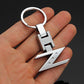 Nissan Chrome Metal Keychain – Premium Nissan Logo Key Ring | Zinc Alloy Car Keychain | 90×34mm | 38g