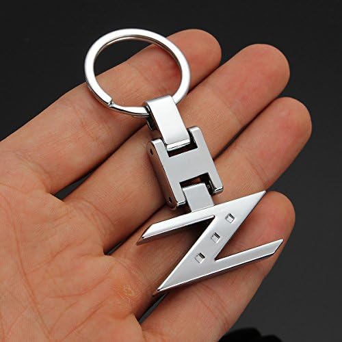 Nissan Chrome Metal Keychain – Premium Nissan Logo Key Ring | Zinc Alloy Car Keychain | 90×34mm | 38g