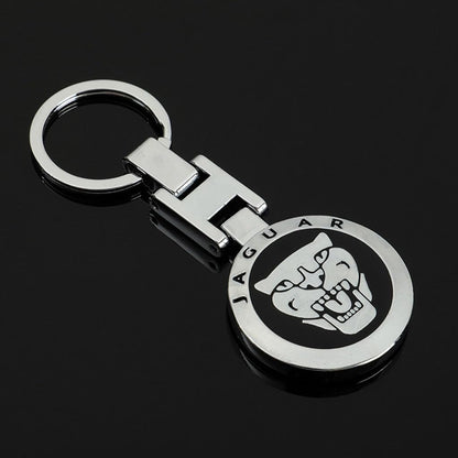 Jaguar Metal Keychain – Premium Jaguar Logo Key Ring | Black, Blue & Red | Zinc Alloy Car Keychain | 90×34mm | 44g