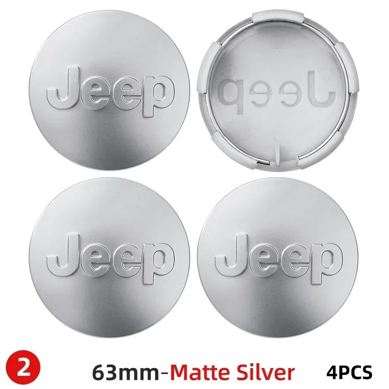 Jeep Wheel Hub Cap – OEM Style Center Cap Badge (Set of 4 PCs)