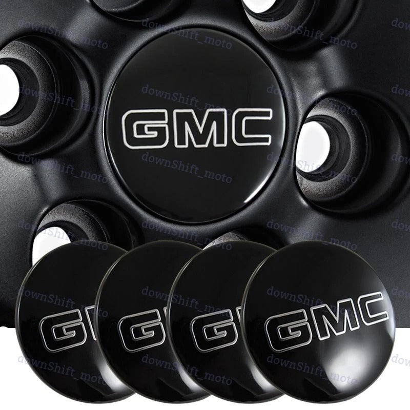 GMC Gloss Black Wheel Center Cap – Set of 4 PCS