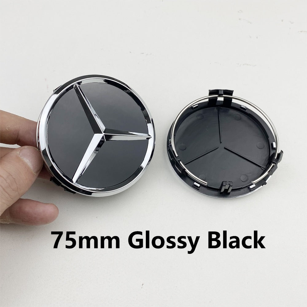 Mercedes-Benz Wheel Center Caps Pack of 4 – 60mm, 75mm, 144mm, 146mm, 154mm & 163mm OEM Style Replacement Hub Caps for Mercedes Wheels