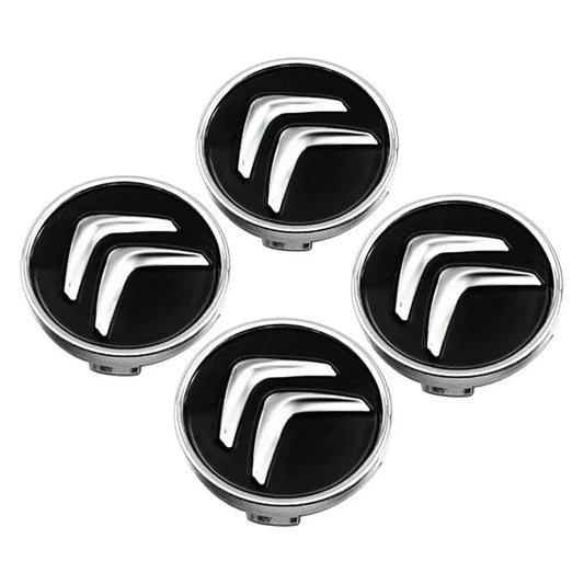 Citroën Wheel Center Cap – Set of 4 PCS (Black / Silver / Red)