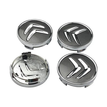 Citroën Wheel Center Cap – Set of 4 PCS (Black / Silver / Red)