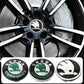 Skoda Wheel Center Caps Set of 4 – 56mm & 65mm OEM Style Replacement Hub Caps for Skoda Alloy Wheels – Premium ABS Rim Center Covers