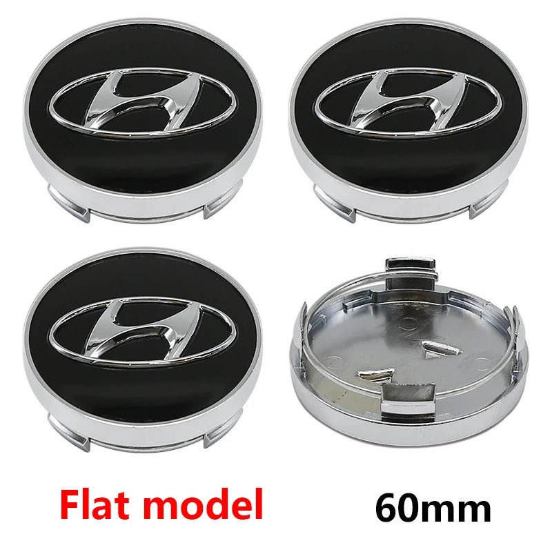 Hyundai Wheel Center Cap – OEM Style Hub Cap Badge (Set of 4 PCs)