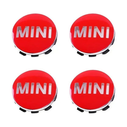 Mini Wheel Center Caps Pack of 4 – 54mm & 56mm OEM Style Replacement Hub Caps for Mini Cooper Wheels – Premium ABS Rim Center Caps