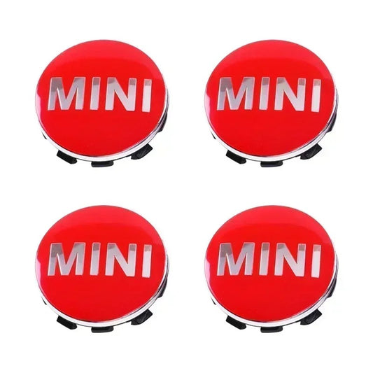Mini Wheel Center Caps Pack of 4 – 54mm & 56mm OEM Style Replacement Hub Caps for Mini Cooper Wheels – Premium ABS Rim Center Caps