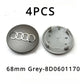 Audi Wheel Center Cap – OEM Style Logo Hub Badge 4-Piece Center Hub Badge Set