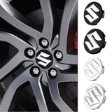 Suzuki Wheel Center Caps Set of 4 – 54mm & 58mm OEM Style Replacement Hub Caps for Suzuki Alloy Wheels – Premium ABS Snap-On Rim Center Covers