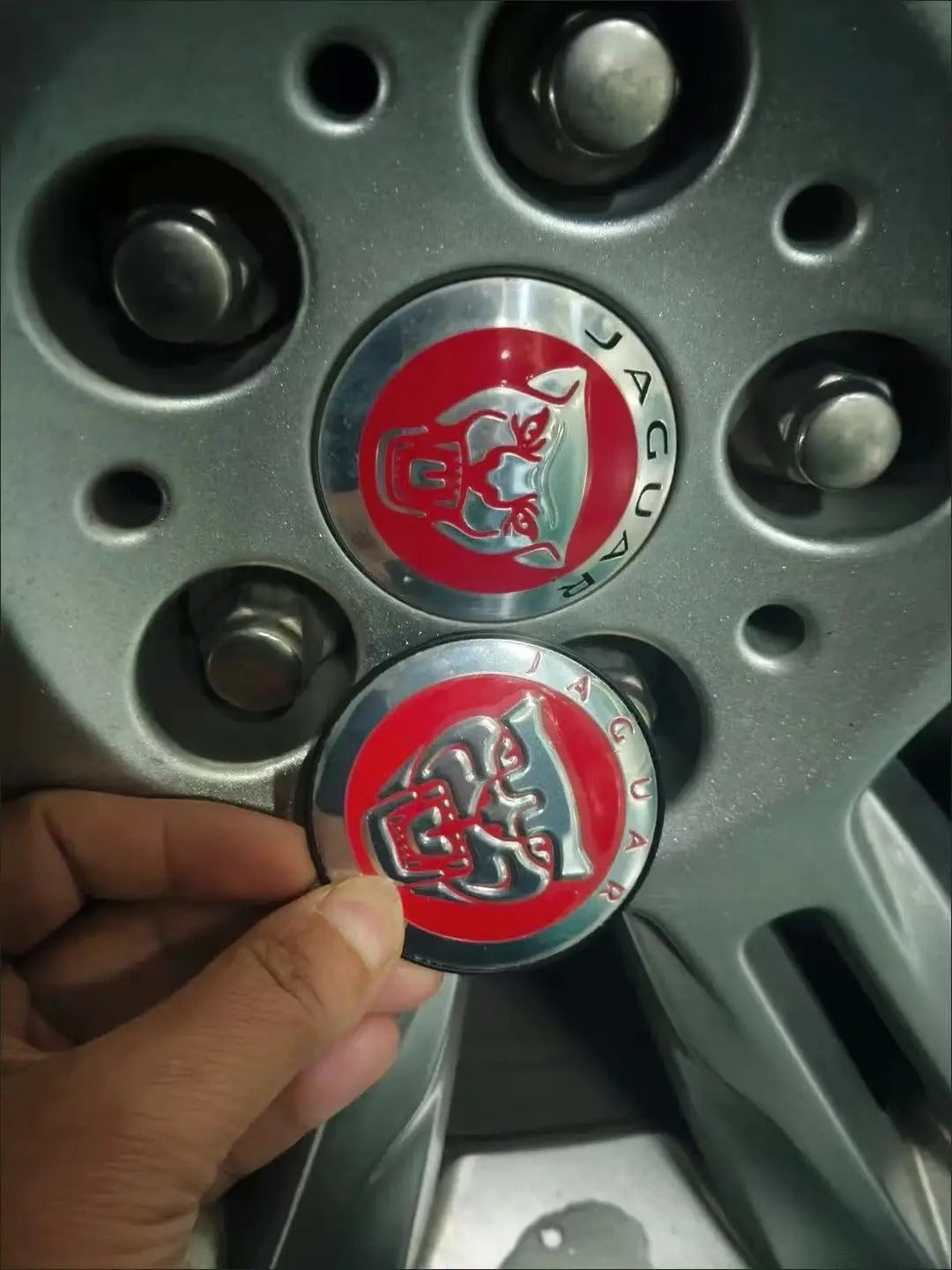 Jaguar Wheel Center Cap – Set of 4 PCS (Red / Black / R-Sport)