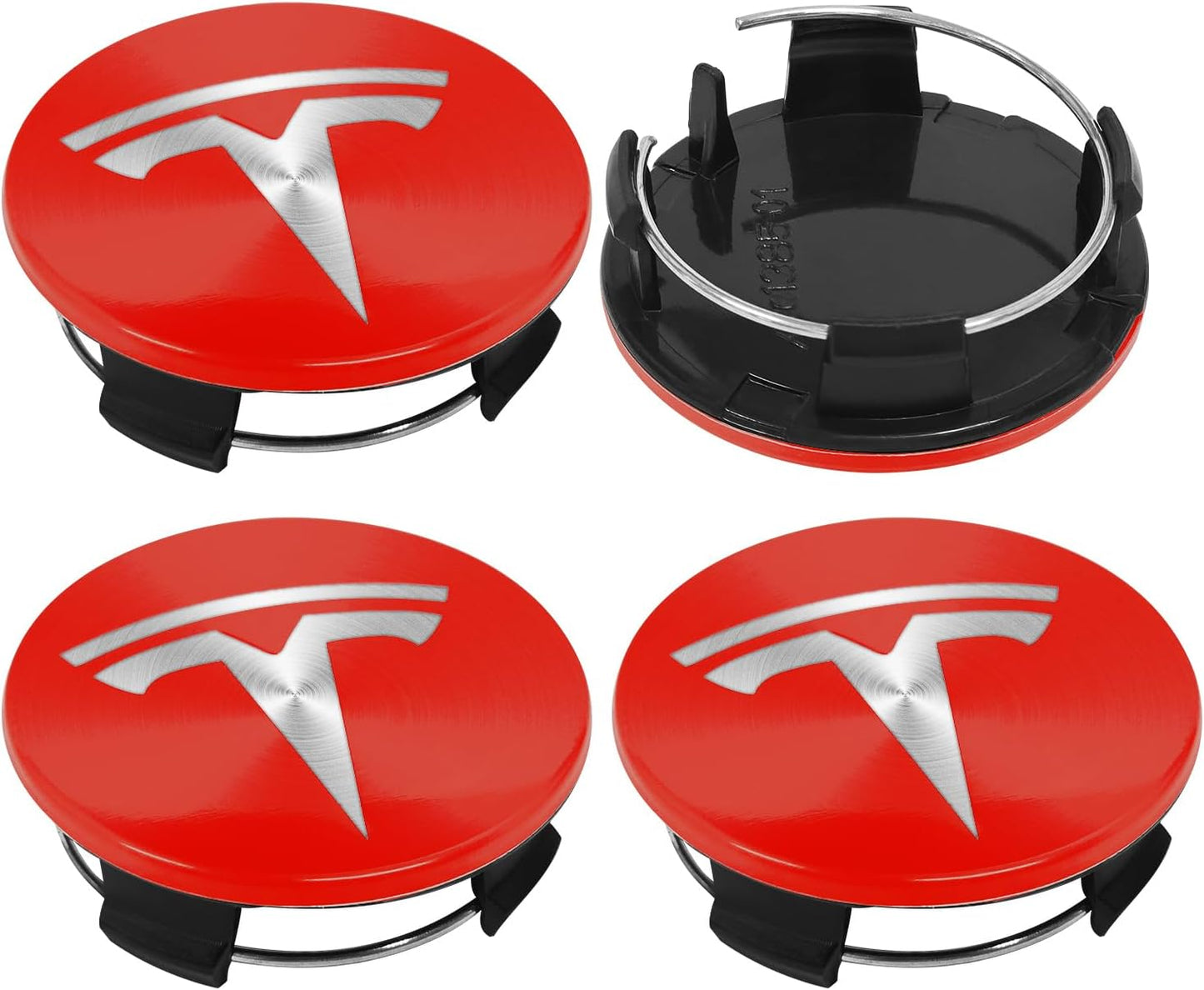 Tesla Wheel Center Caps Set of 4 – 56mm OEM Style Replacement Hub Caps for Tesla Model 3, Model Y, Model S & Model X