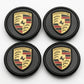 Porsche Wheel Center Caps Set of 4 – 76mm & 65mm OEM Style Replacement Hub Caps for Porsche Alloy Wheels – Premium ABS Rim Center Covers
