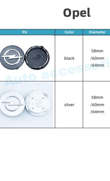 Opel Wheel Center Cap – OEM-Style Hub Cap Replacement (4 PC Set)