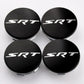 Dodge SRT Wheel Center Caps Set of 4 – 63mm OEM Style Replacement Hub Caps for Dodge SRT Alloy Wheels – Premium ABS Snap-On Rim Center Covers