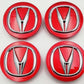 Acura Wheel Center Caps 69mm – Silver & Black OEM Style Hub Caps (Set of 4)