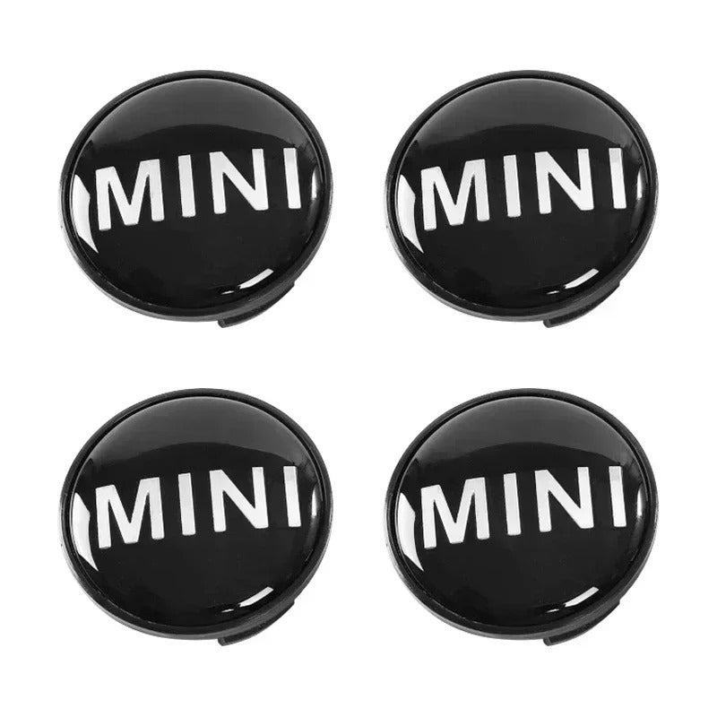 Mini Wheel Center Caps Pack of 4 – 54mm & 56mm OEM Style Replacement Hub Caps for Mini Cooper Wheels – Premium ABS Rim Center Caps