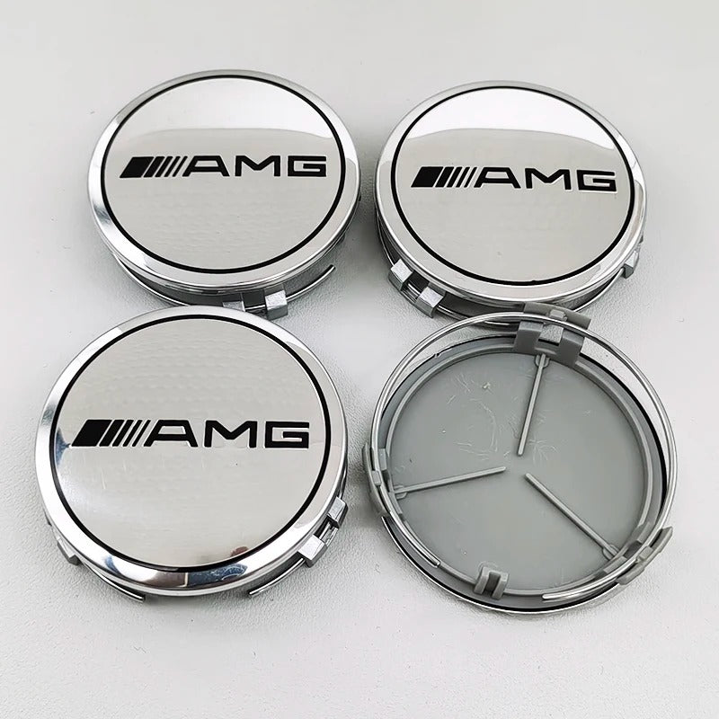 Mercedes-Benz Wheel Center Caps Pack of 4 – 60mm, 75mm, 144mm, 146mm, 154mm & 163mm OEM Style Replacement Hub Caps for Mercedes Wheels