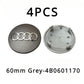 Audi Wheel Center Cap – OEM Style Logo Hub Badge 4-Piece Center Hub Badge Set