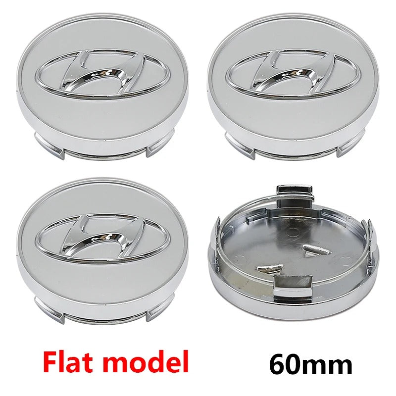 Hyundai Wheel Center Cap – OEM Style Hub Cap Badge (Set of 4 PCs)