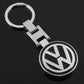 VW Metal Keychain – Premium Volkswagen Logo Key Ring | Black, Blue & Red | Zinc Alloy Car Keychain | 90×34mm | 45g
