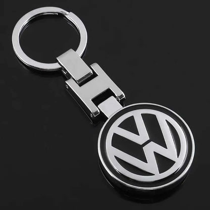 VW Metal Keychain – Premium Volkswagen Logo Key Ring | Black, Blue & Red | Zinc Alloy Car Keychain | 90×34mm | 45g