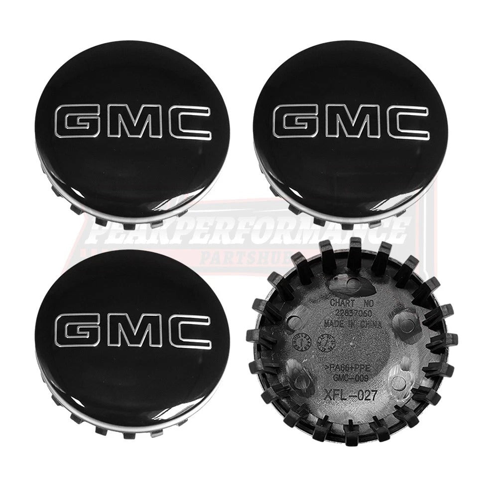 GMC Gloss Black Wheel Center Cap – Set of 4 PCS