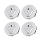 Renault Wheel Center Caps Set of 4 – 57mm & 60mm OEM Style Replacement Hub Caps for Renault Alloy Wheels – Premium ABS Rim Center Covers