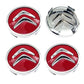 Citroën Wheel Center Cap – Set of 4 PCS (Black / Silver / Red)